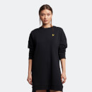 Women's Sweatshirt Dress - Jet Black