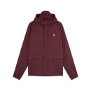 Men's Hooded Pocket Jacket - Burgundy