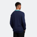 Men's Golf Player Knitted Cardigan - Navy