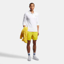 Men's Ls Tipped Polo - White/Sunshine Yellow