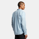 Men's Cotton Linen Shirt - Light Blue