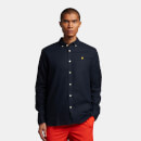 Men's Cotton Linen Shirt - Dark Navy