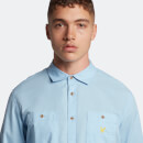 Men's Archive Slub Cotton Shirt - Blue Water