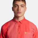 Men's Archive Overdyed Panelled Oxford Shirt - Fire Red