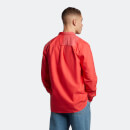 Archive Overdyed Panelled Oxford Shirt - Fire Red