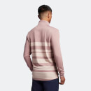 Men's Lightweight Wide Stripe Midlayer - Nostalgic Pink