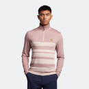 Men's Lightweight Wide Stripe Midlayer - Nostalgic Pink