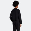 Women's Cropped Sweatshirt - Jet Black