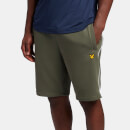 Men's Sweat Shorts with Contrast Piping - Cactus Green