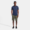 Men's Sweat Short with Contrast Piping - Cactus Green