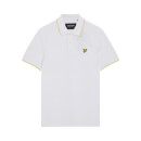 Men's Tipped Polo Shirt - White/Sunshine Yellow