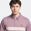Men's Lightweight Wide Stripe Polo - Nostalgic Pink