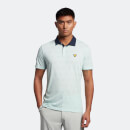 Men's Jacquard Polo Shirt - Acid Blue