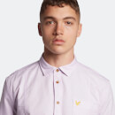 Archive Overdyed Panelled Oxford SS Shirt - Lilac Sky