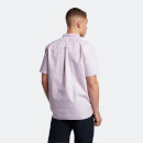 Archive Overdyed Panelled Oxford SS Shirt - Lilac Sky