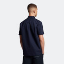 Archive Overdyed Panelled Oxford SS Shirt - Dark Navy