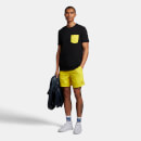 Men's Contrast Pocket T-Shirt - Jet Black/Sunshine Yellow