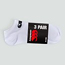 ADULT UNISEX TRAINER LINERS 3 PACK WHITE/BLACK