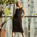 Vestido Fruncido – Negro