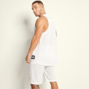 Camiseta sin Mangas de Baloncesto con Ribetes – Blanco