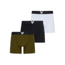 Men's Jonathan 3 Pack Underwear Trunks - Dark Olive/Black/Bright White