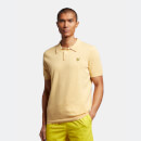 Men's Slub Cotton Knitted Polo - Gold Haze