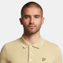Men's Tipped Polo Shirt - Natural Green/ White