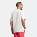 Men's Oversized Flatlock Polo Shirt - Off White