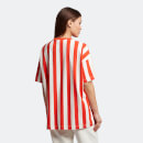 Women's Vertical Striped T-Shirt - Red Lazer