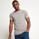 Camiseta de manga corta con ribetes degradados – Gris Sombra