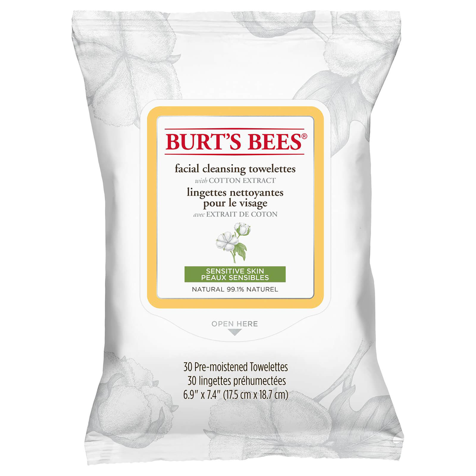 Burt S Bees Sensitive Facial Wipe