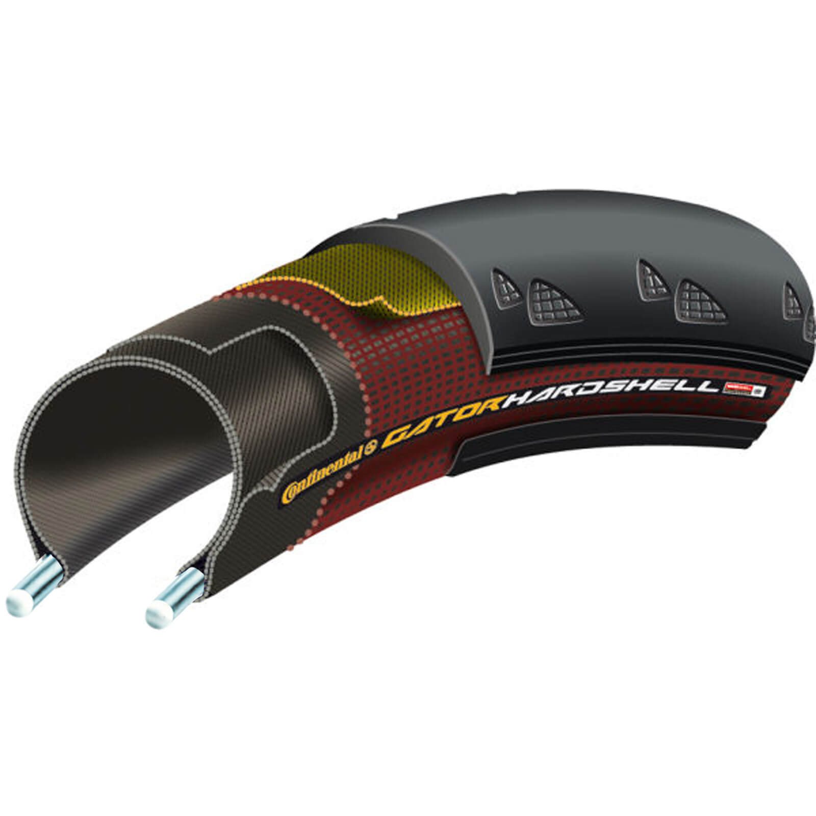 Continental Gatorskin Hardshell Clincher Wired Road Tyre | ProBikeKit.com