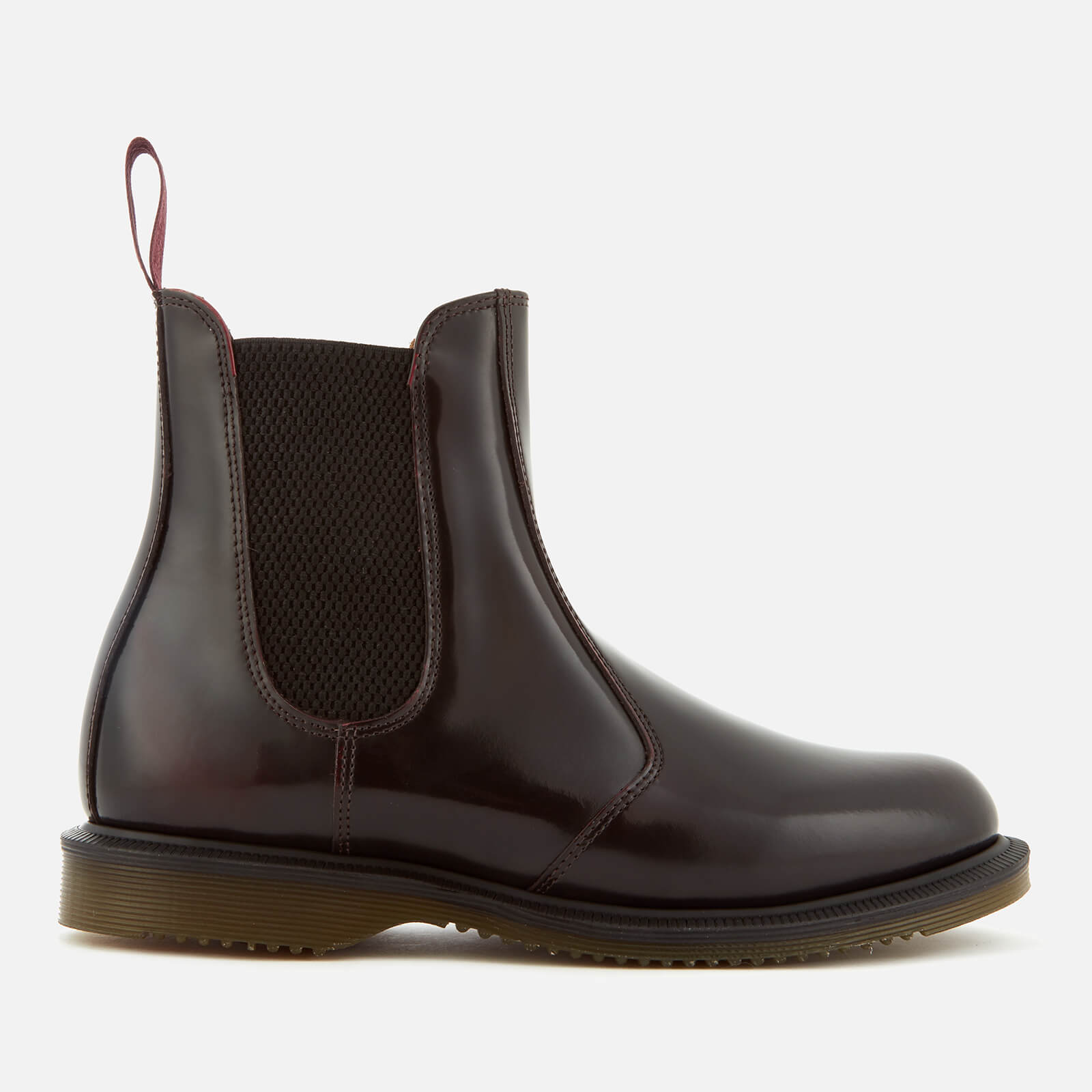 Dr. Martens Women's Flora Arcadia Leather Leather Chelsea Boots - Cherry Red - UK 7 - Burgundy