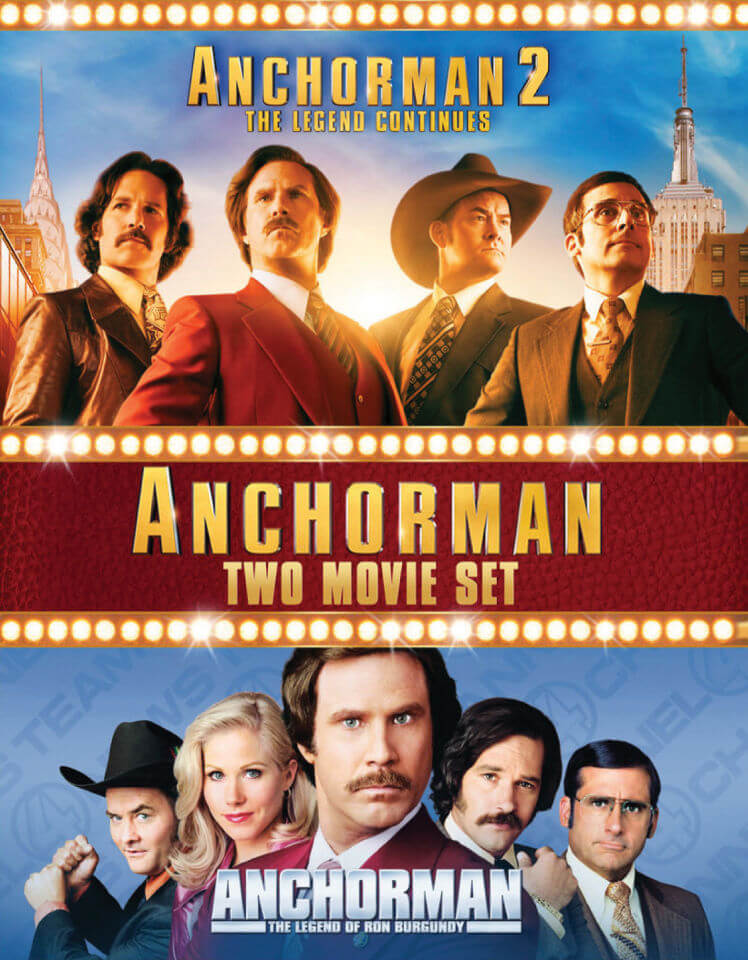 Anchorman The Legend Of Ron Burgundy Anchorman 2 The Legend Continues Blu Ray Zavvi Us