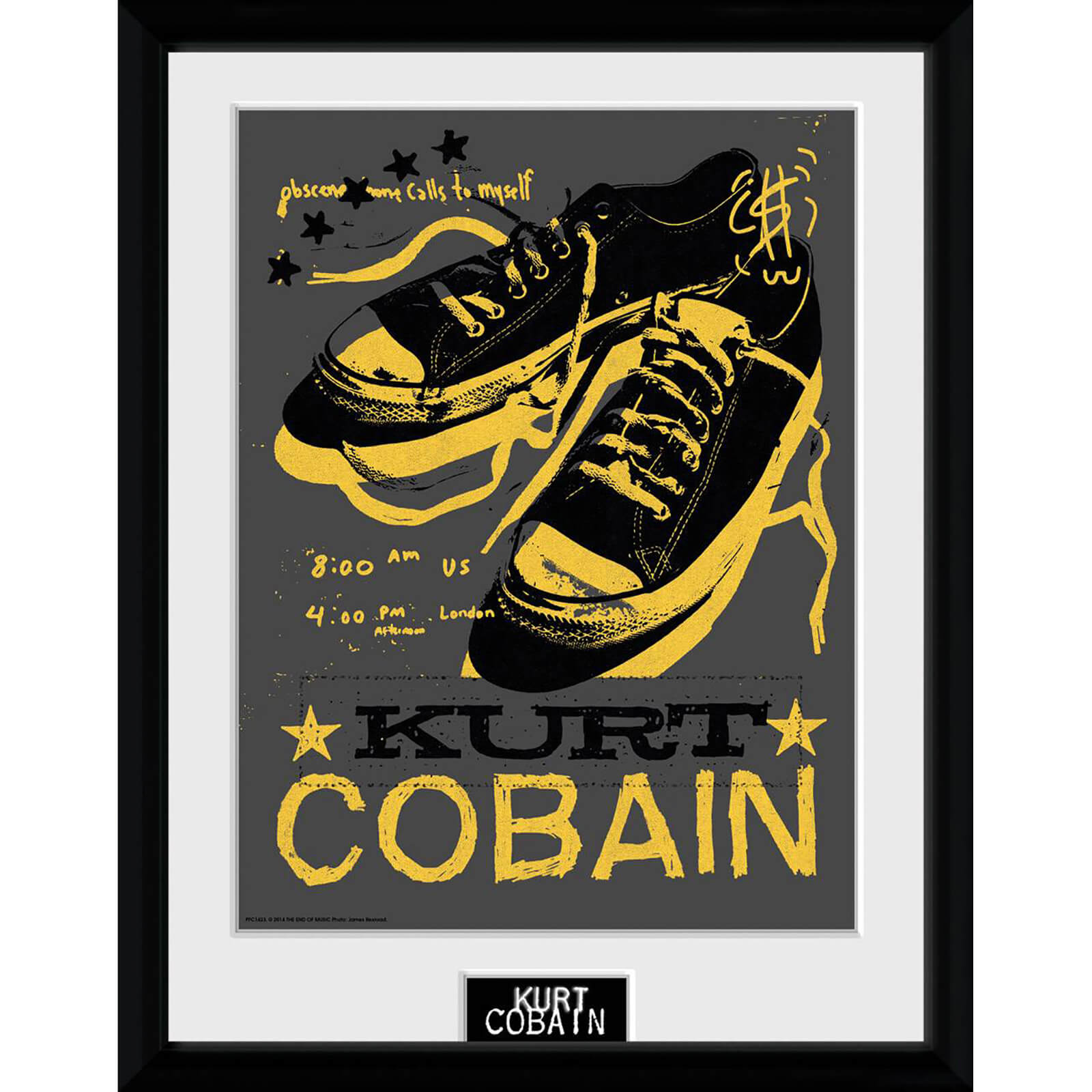 Kurt Cobain Shoes 30x40 Collector Prints Pop In A Box Uk