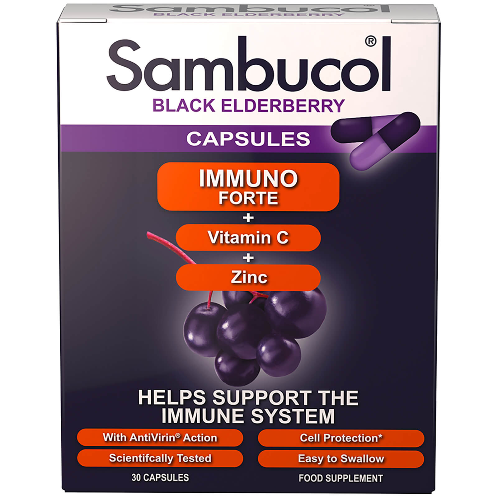 Sambucol Immuno Forte Capsules 30 Capsules Lookfantastic Singapore