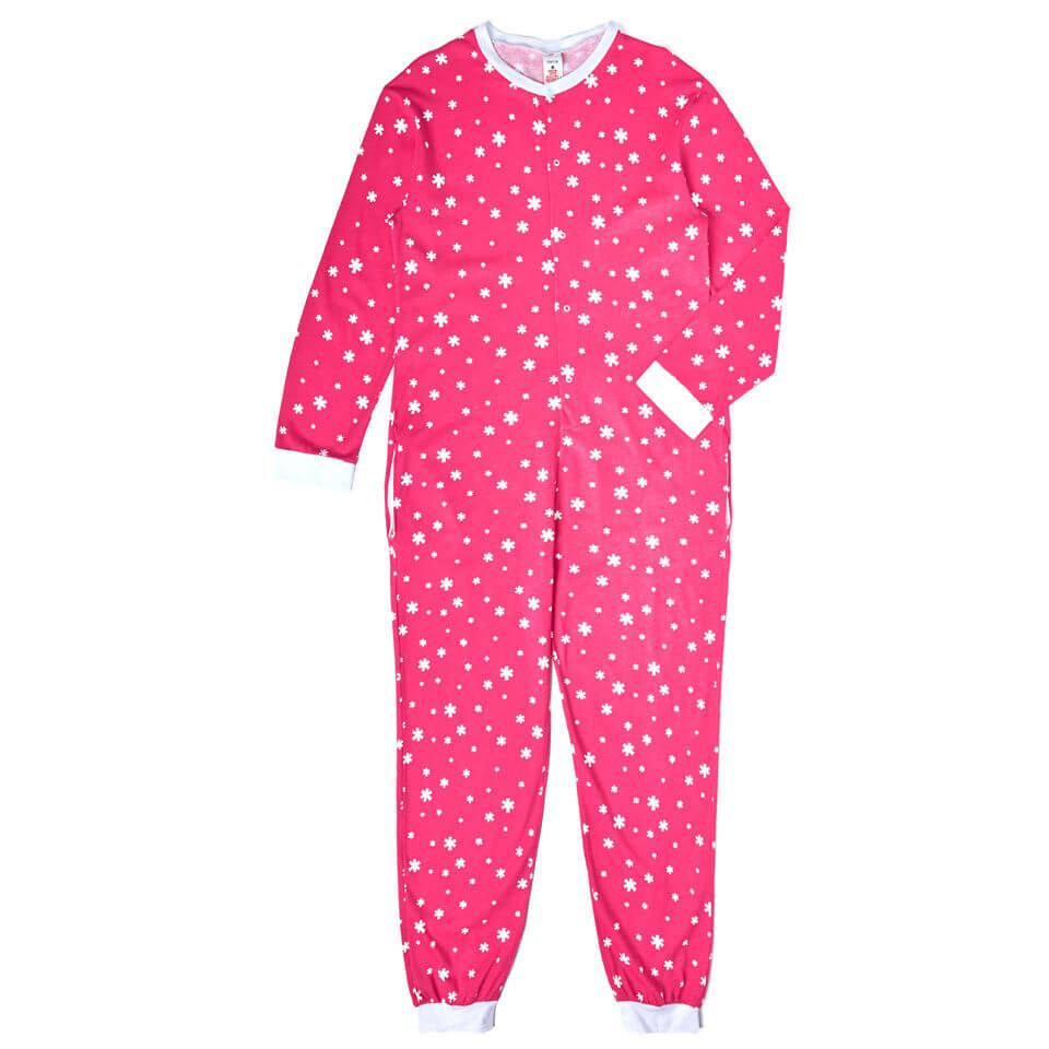 Women S Star Print Onesie Pink Womens Clothing Zavvi Uk
