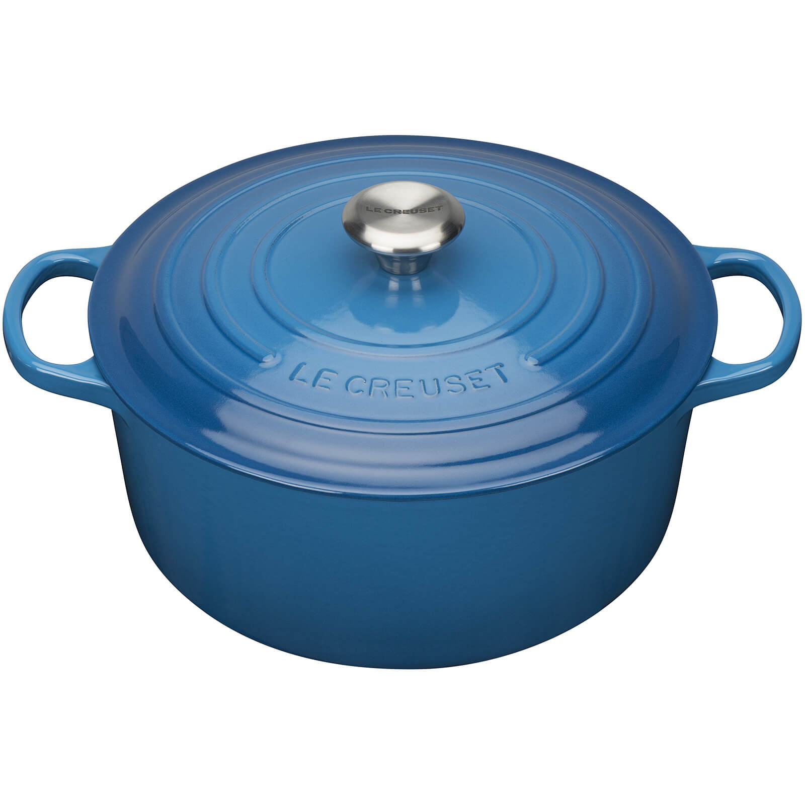 Le Creuset Signature Cast Iron 20cm Round Casserole Dish 2 4l Le Creuset Signature Cast Iron 20cm Round Casserole Dish 2 4l Mille Blue