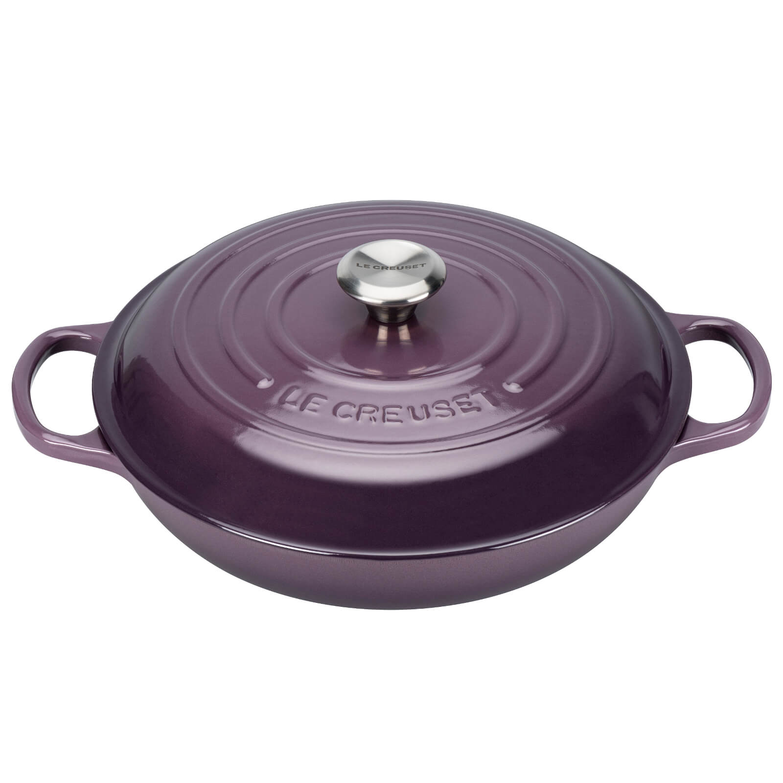 Le Creuset Signature Cast Iron Shallow Casserole Dish 26cm Cassis