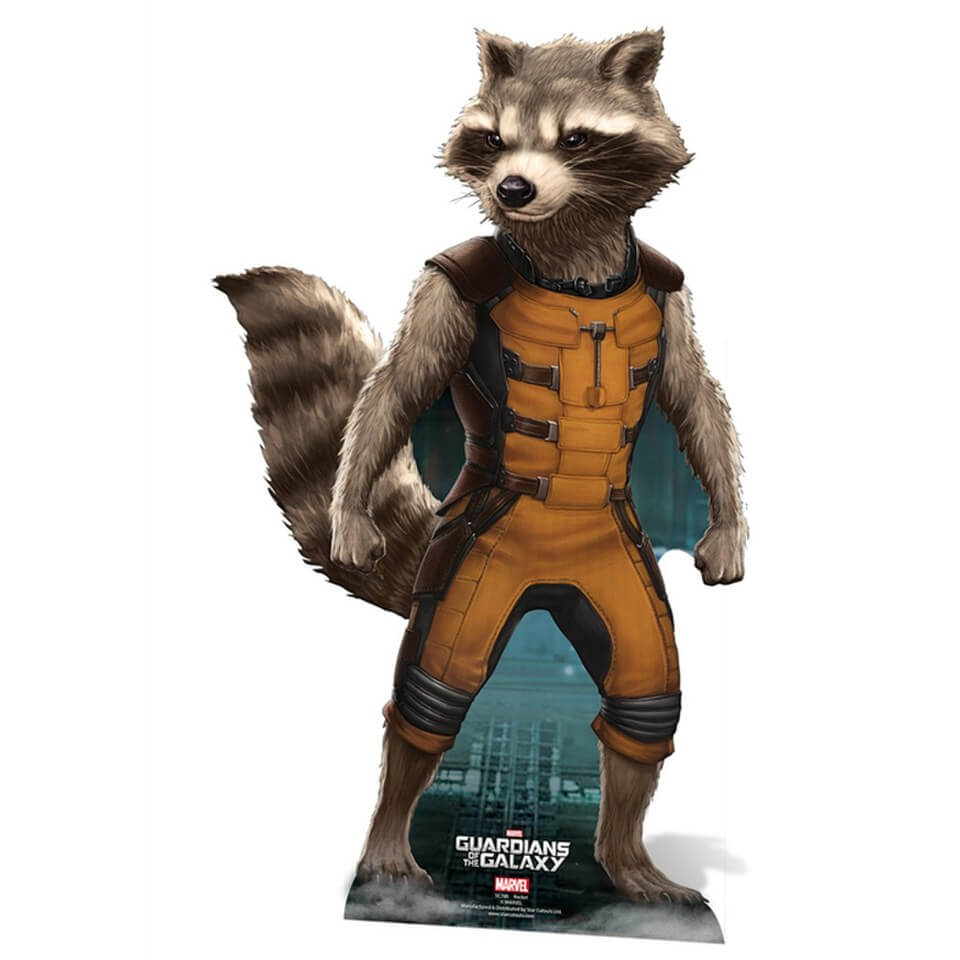 Marvel Guardians Of The Galaxy Rocket Raccoon Cut Out Merchandise Zavvi Uk