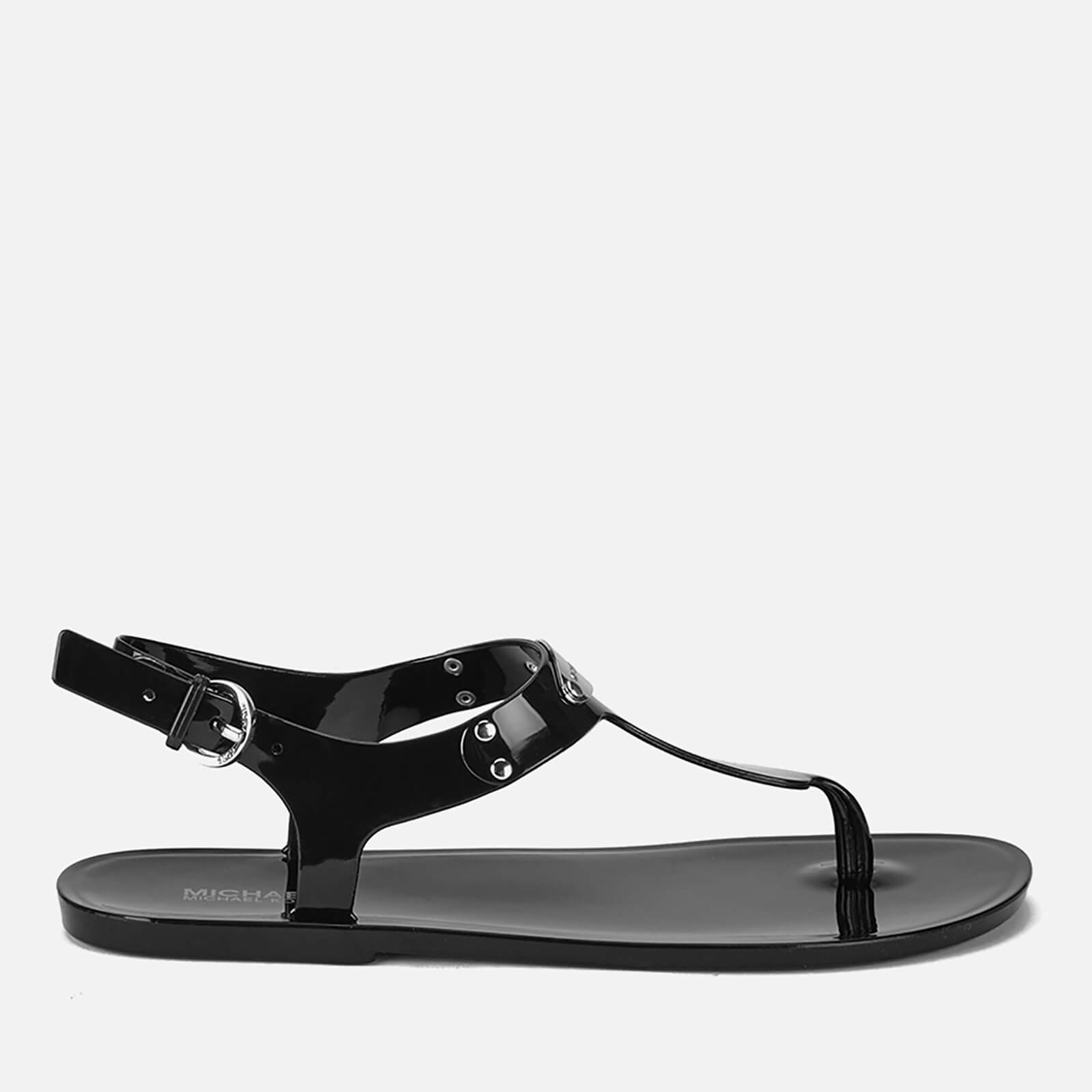 Michael Michael Kors Women S Mk Plate Jelly Sandals Black Free Uk Delivery Available
