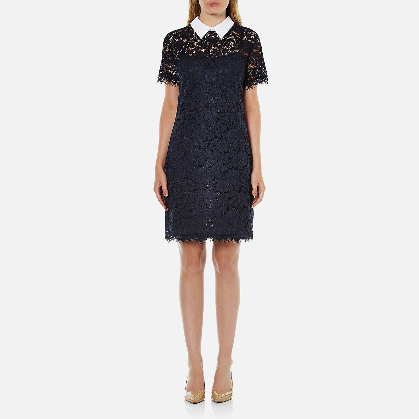 michael kors shirt dress navy