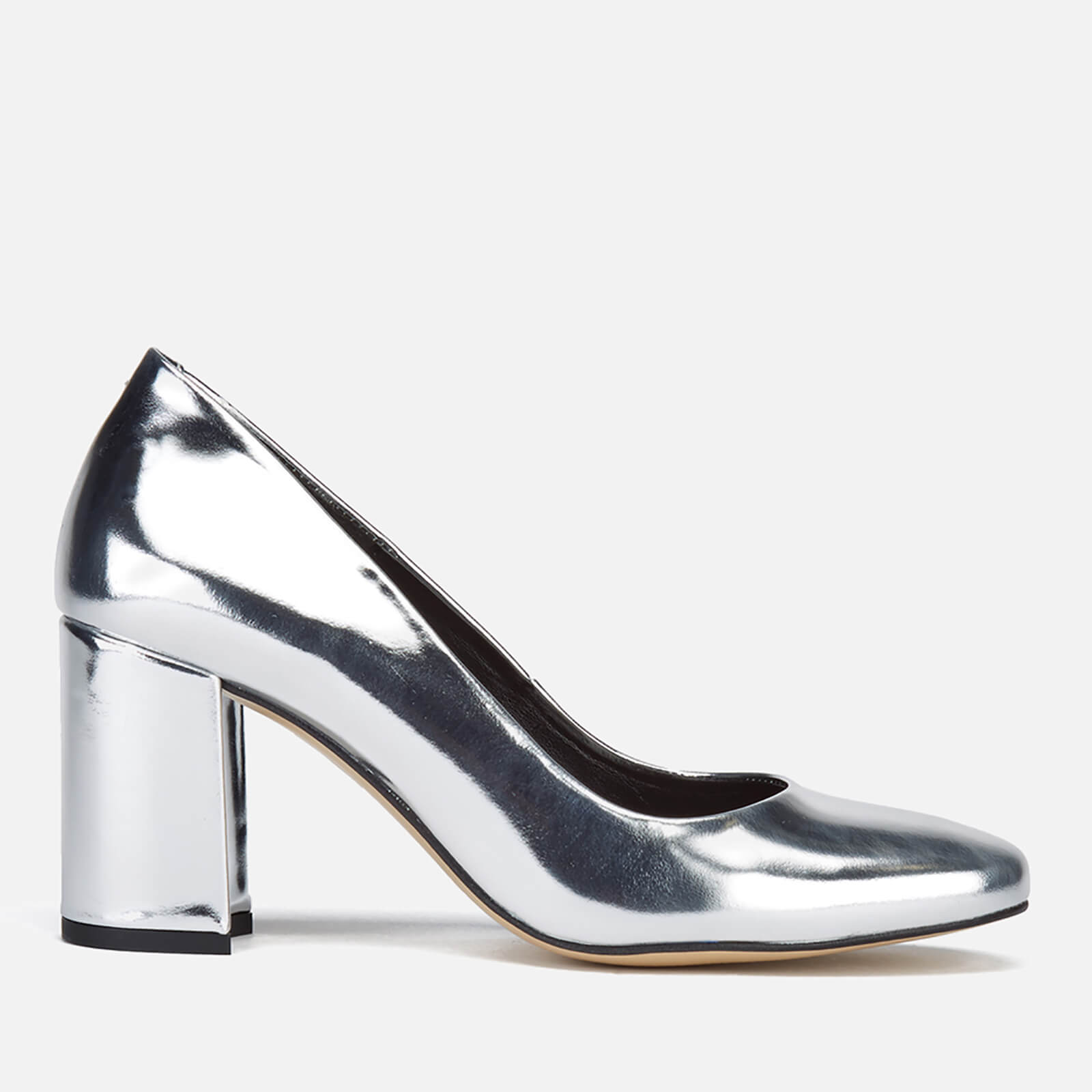 dune silver court shoes