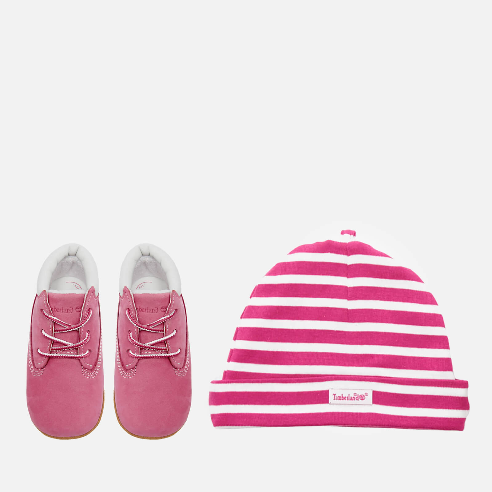timberland booties and hat set