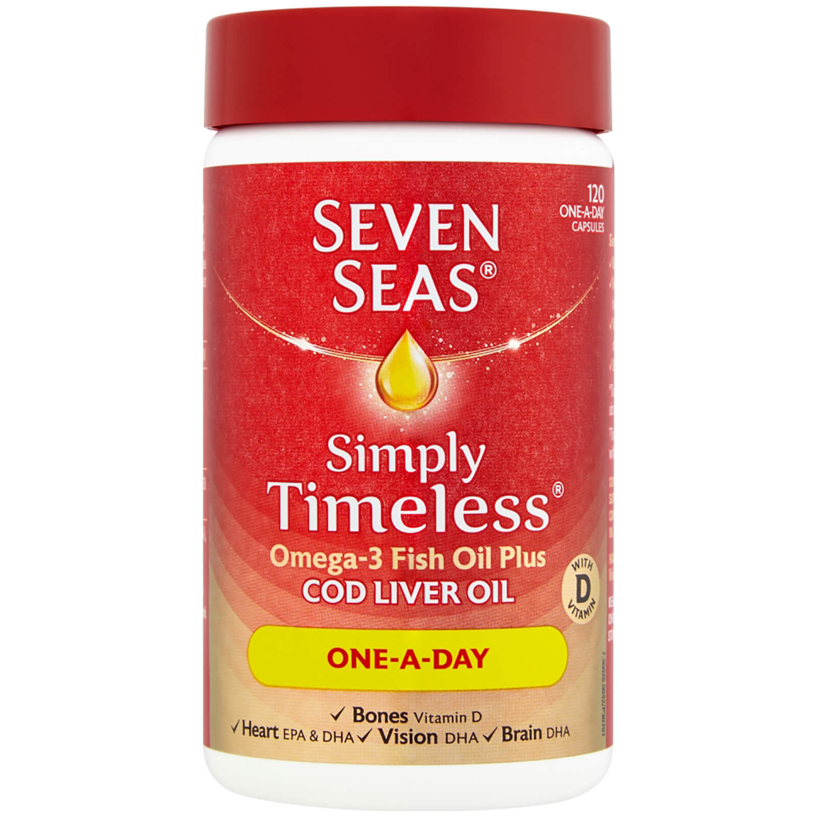 Buy Seven Seas Cod Liver Oil OneADay 120 Capsules myvitamins UK
