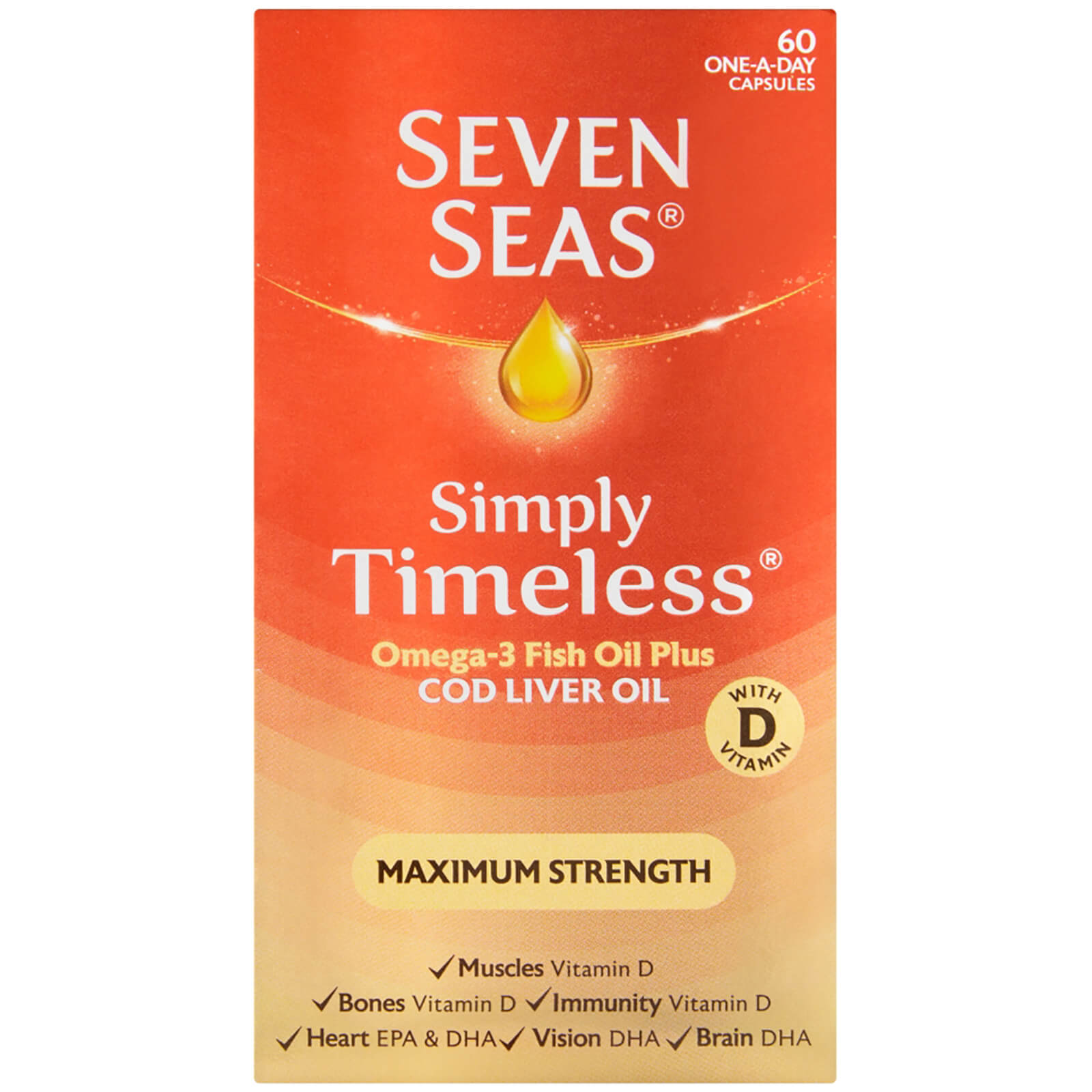 Buy Seven Seas Cod Liver Oil Extra High Strength 60 Capsules