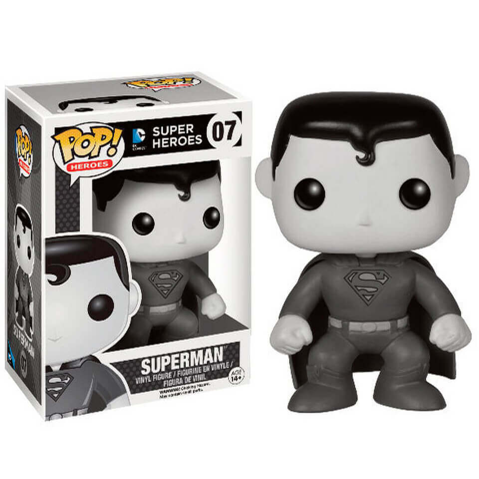Black White Superman Funko Pop Vinyl Pop In A Box Us