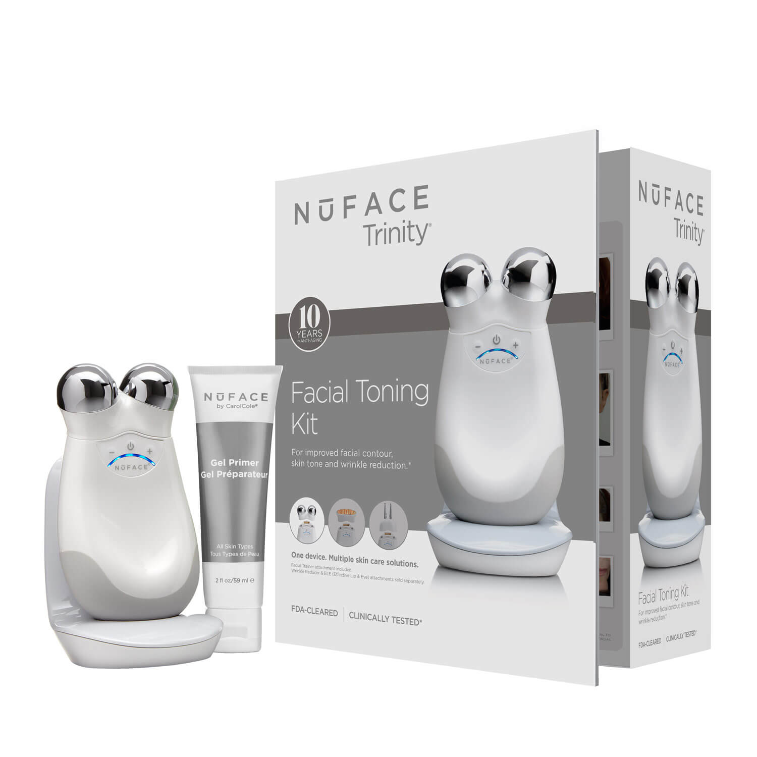 NuFACE Trinity dispositivo tonificante viso kit + gel primer