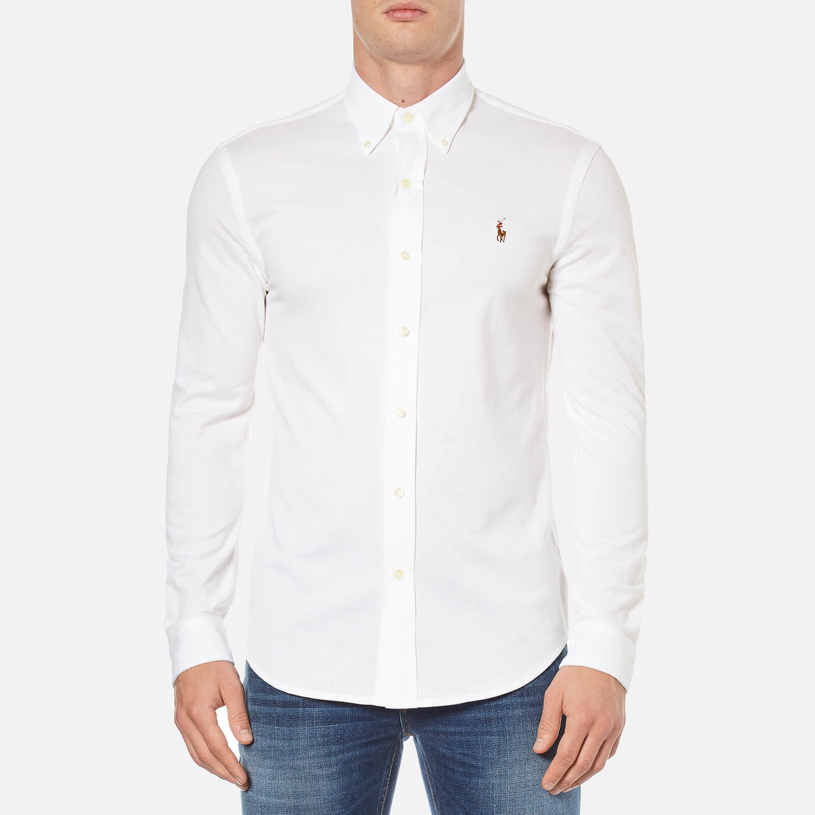 polo ralph lauren pique long sleeve shirt