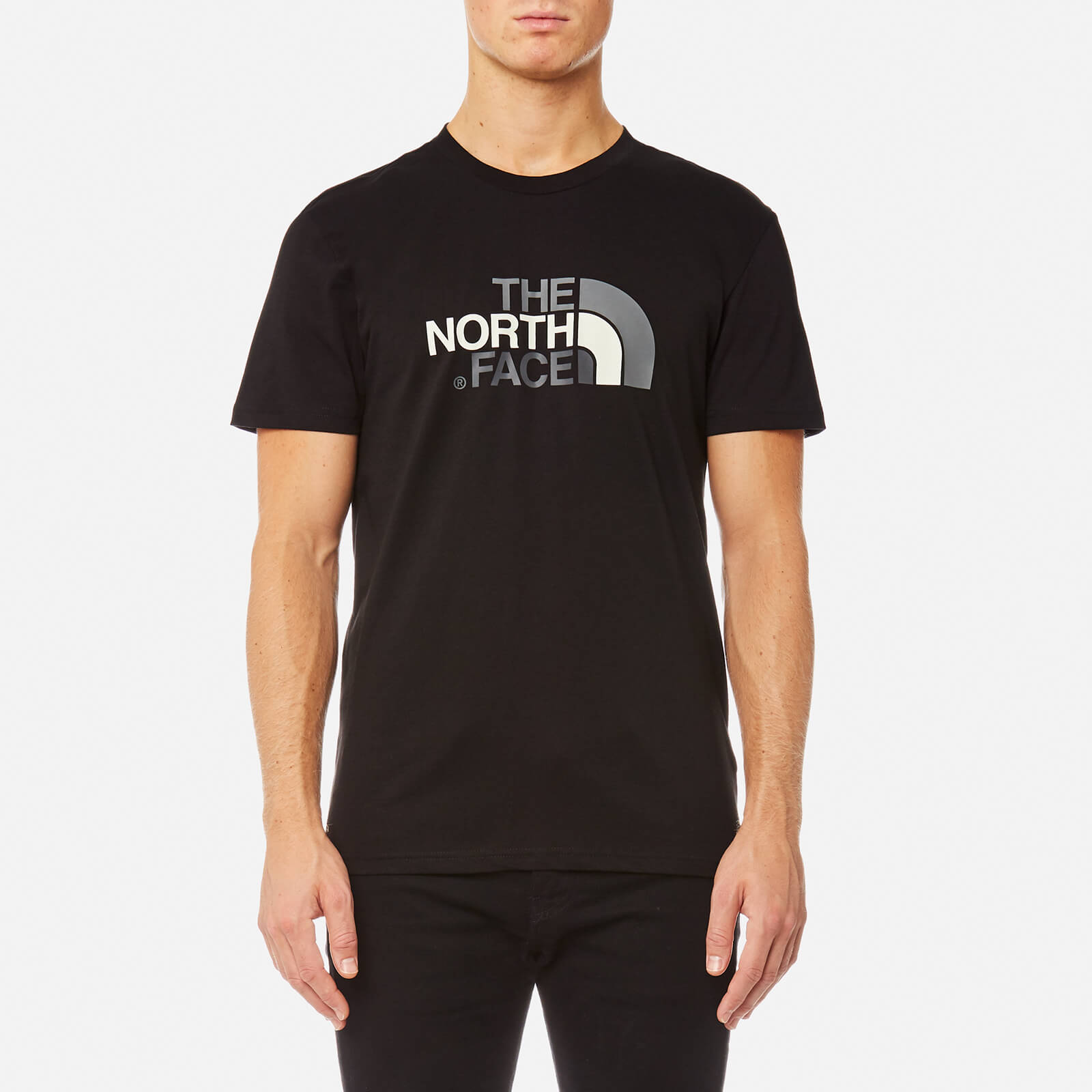 mens black north face t shirt